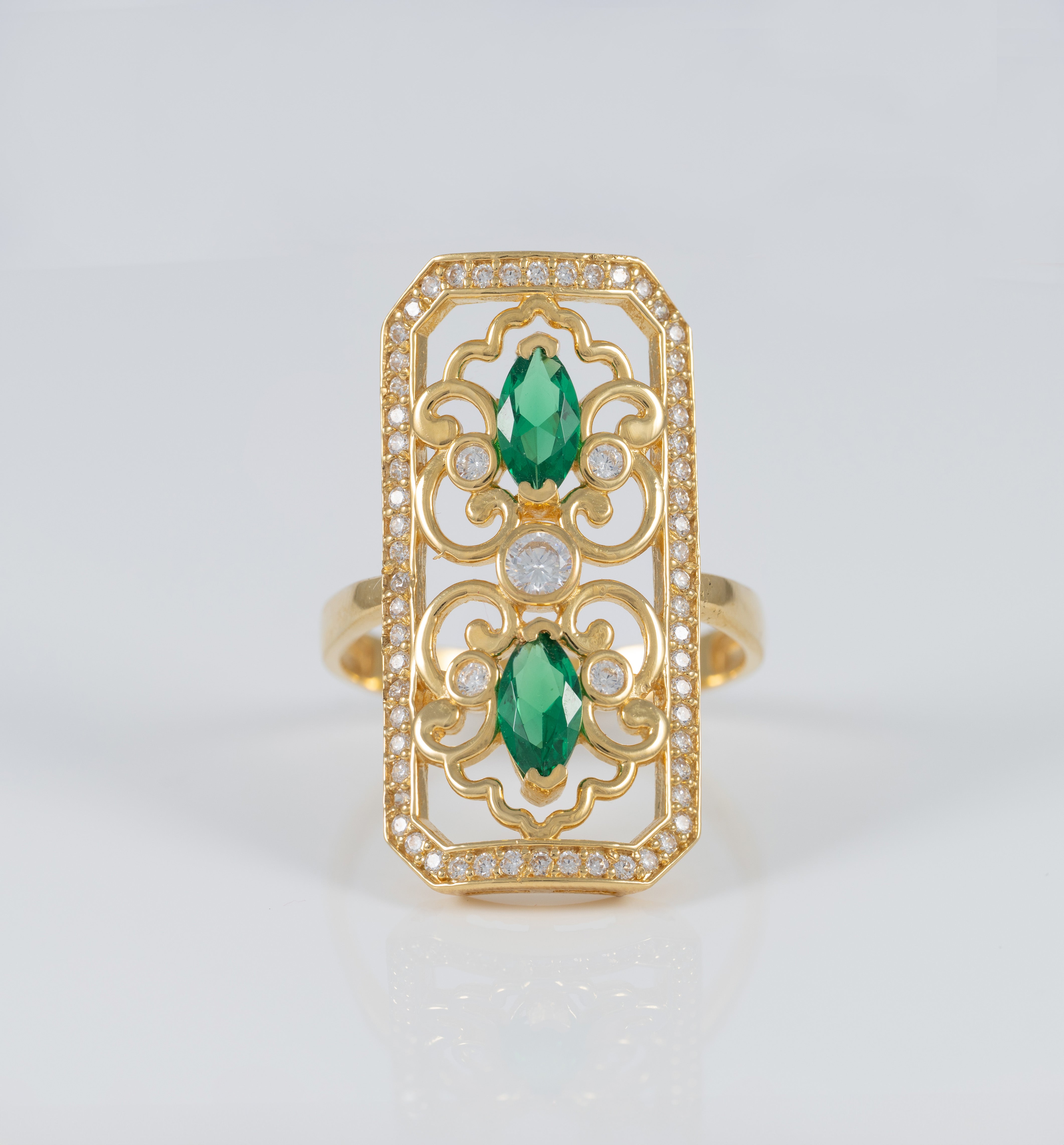 Anillo lanzadera de oro 18k 750