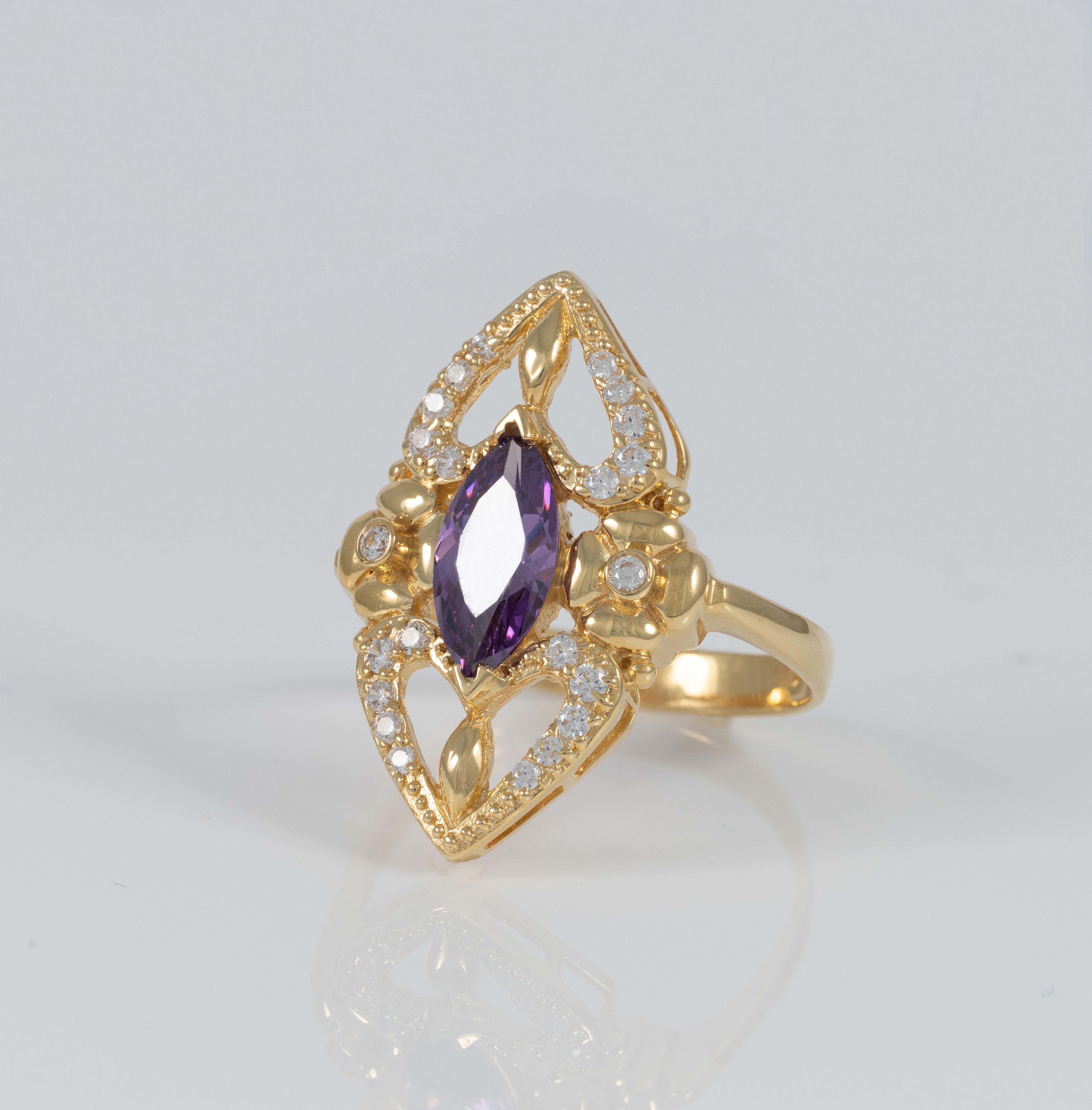Anillo lanzadera de oro 18k 750