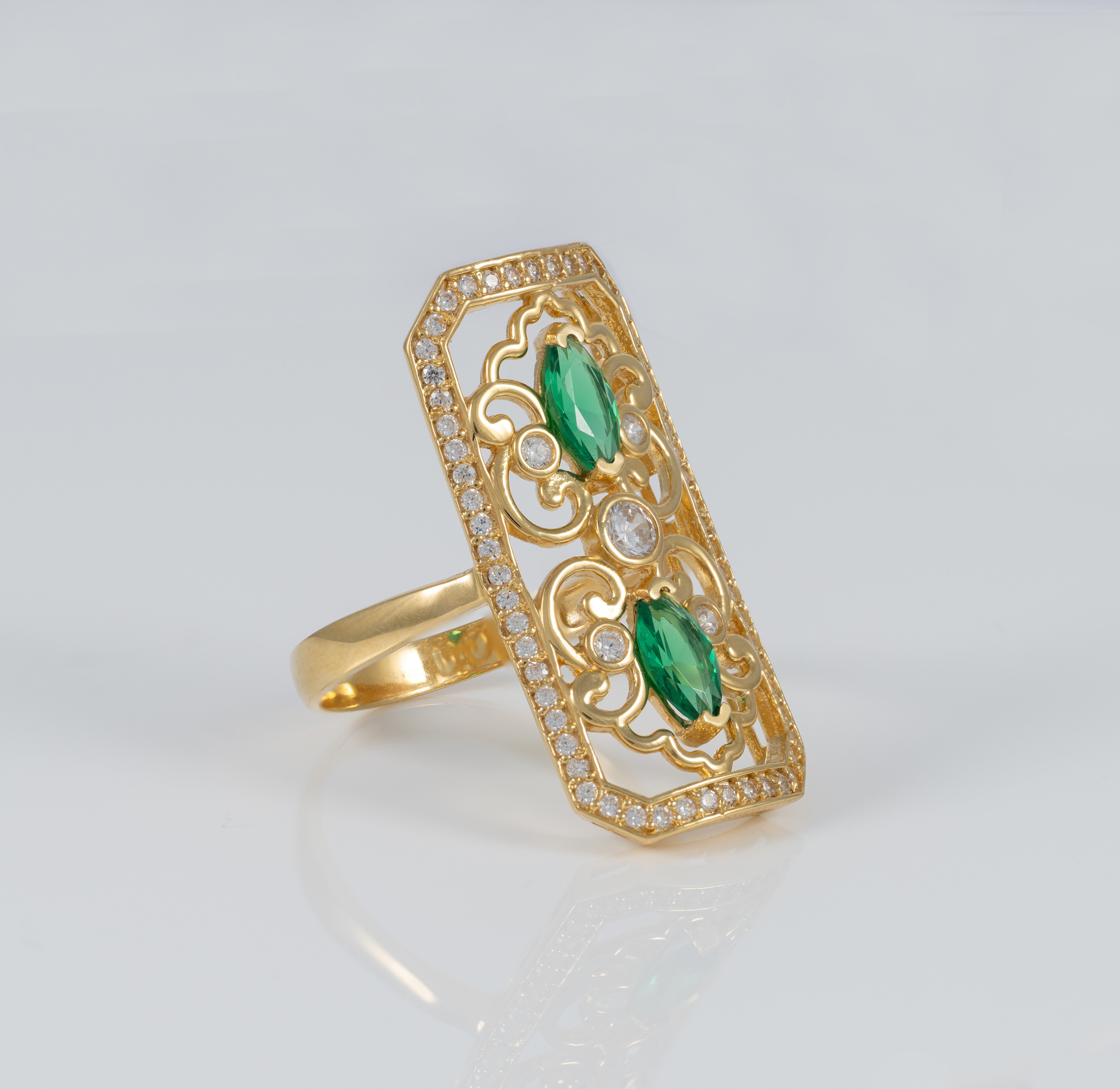 Anillo lanzadera de oro 18k 750