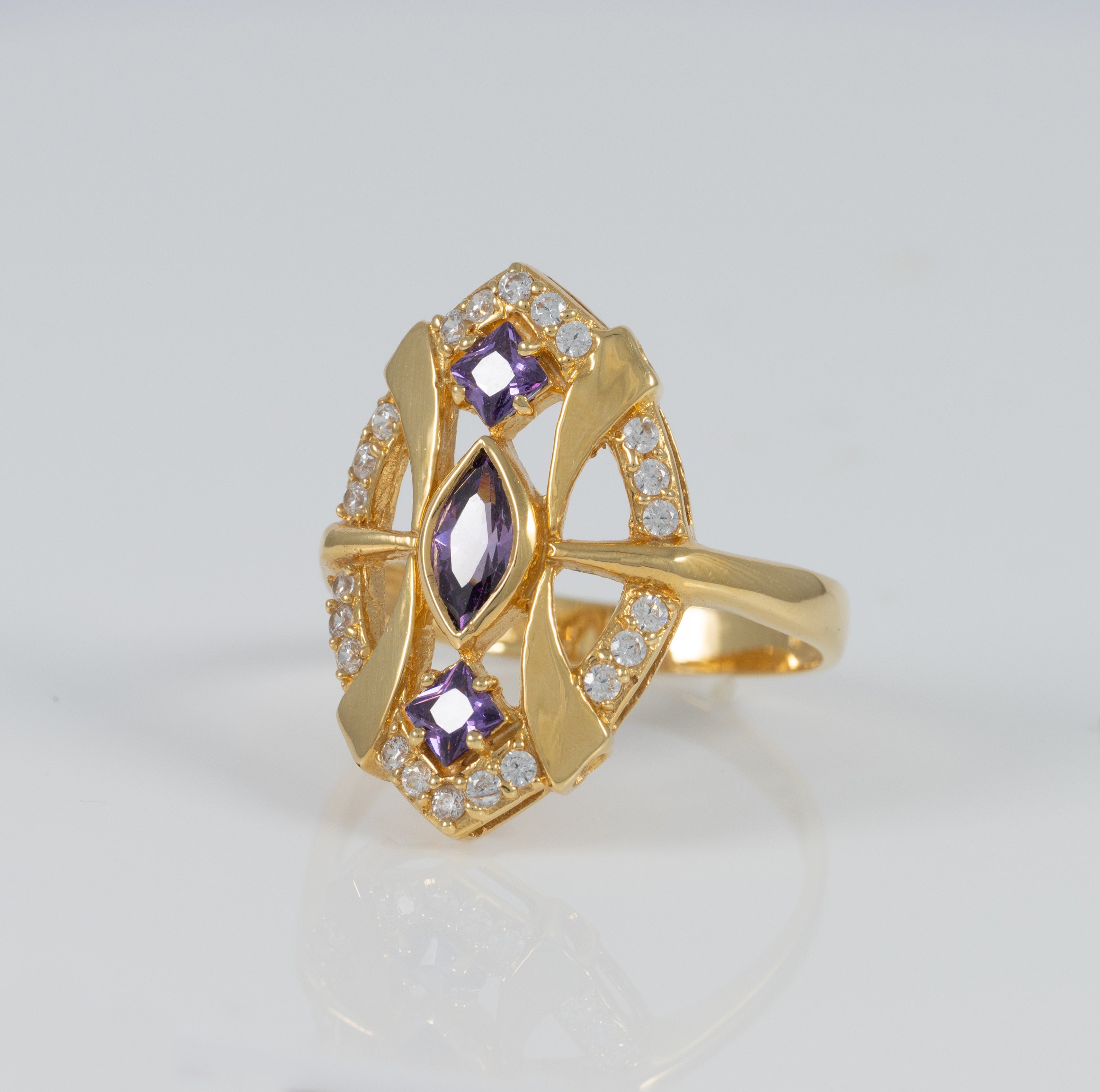 Anillo lanzadera de oro 18k 750