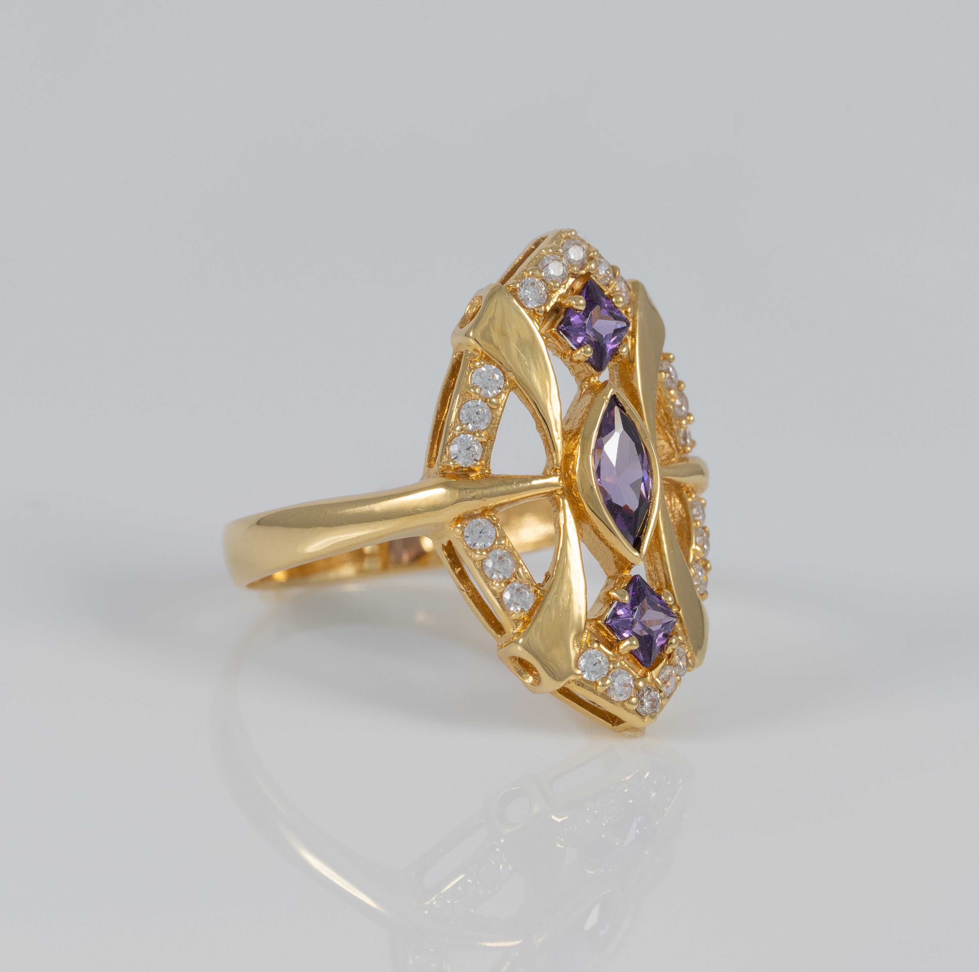 Anillo lanzadera de oro 18k 750