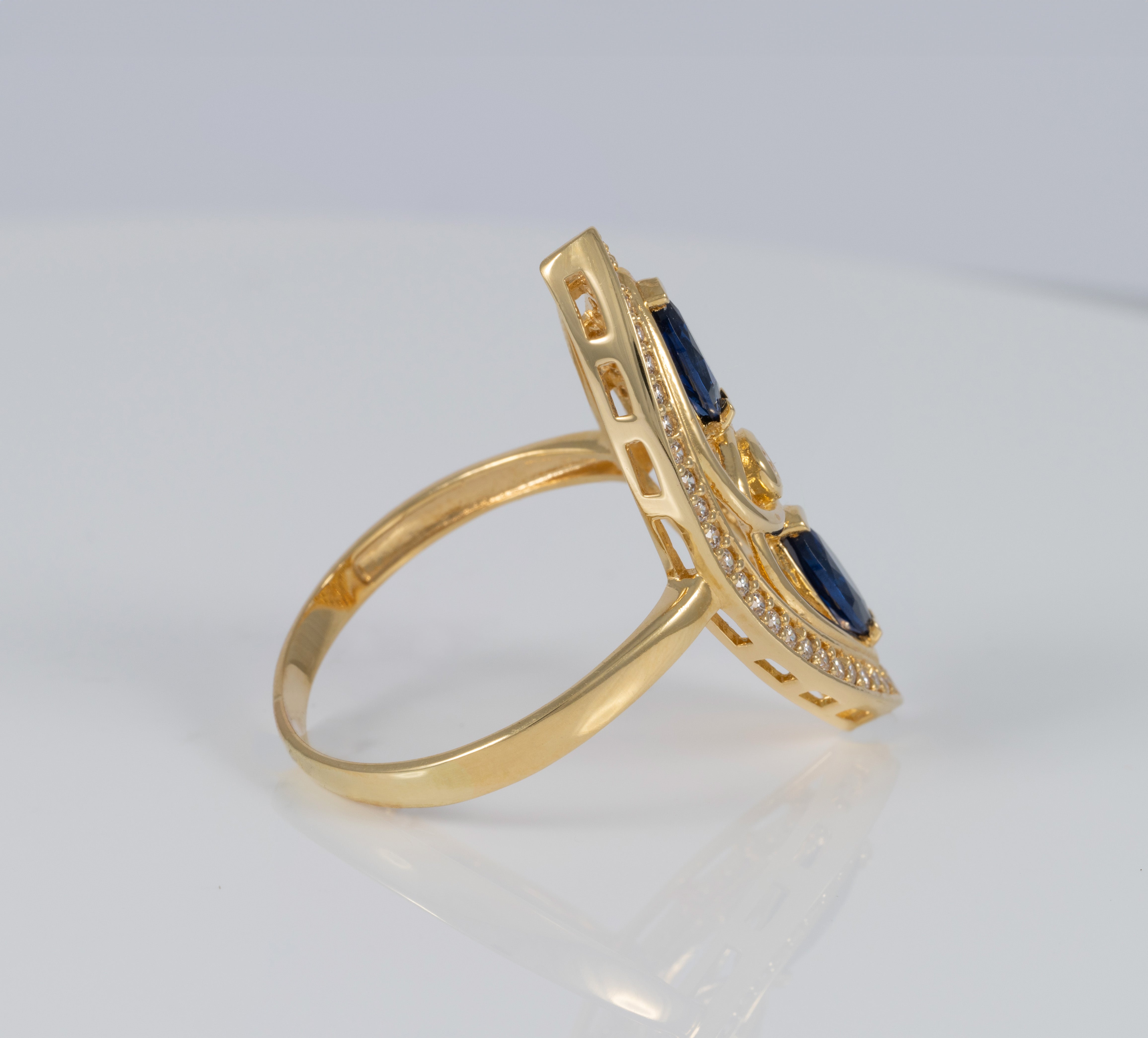 Anillo lanzadera de oro 18k 750