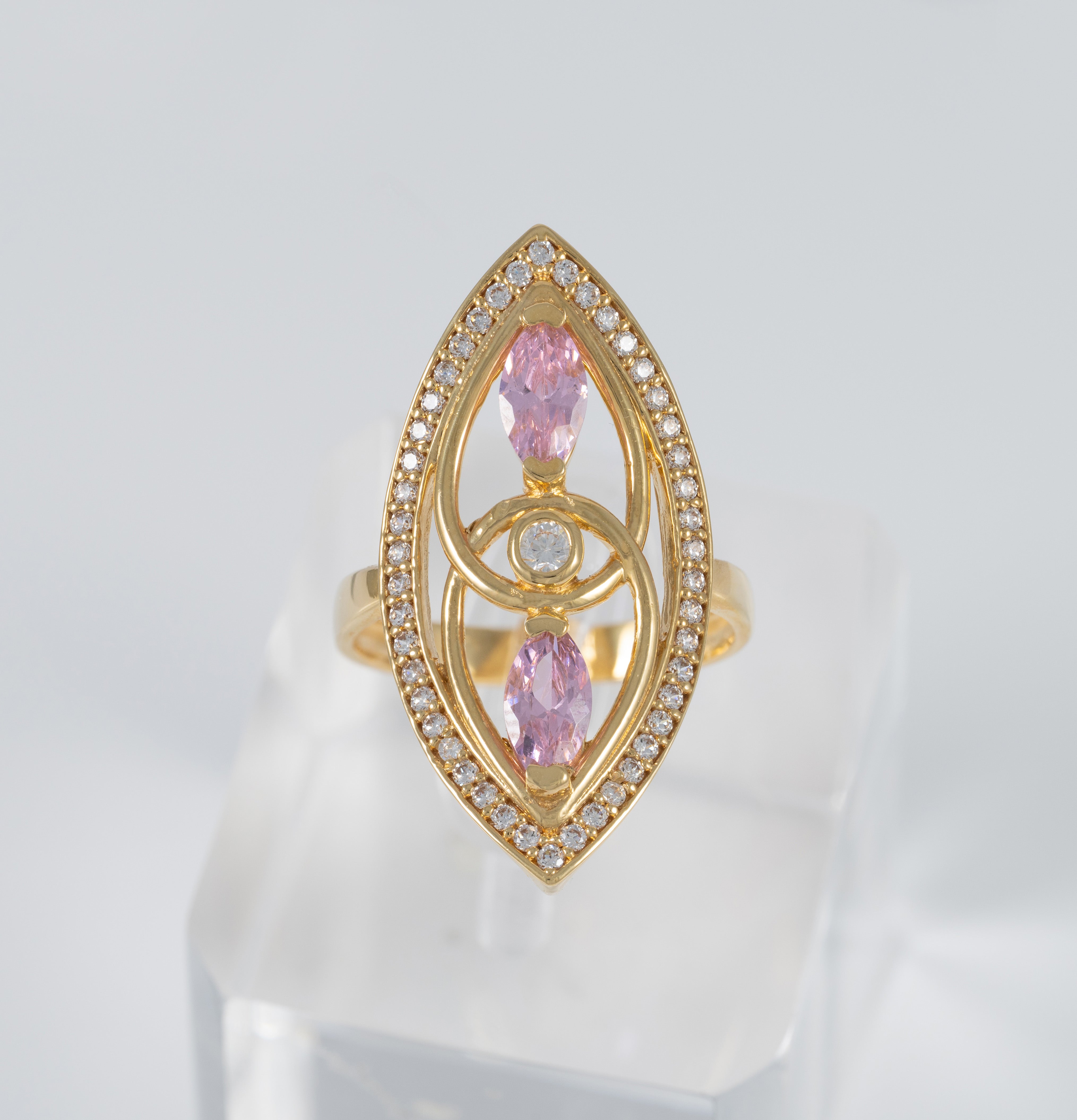 Anillo lanzadera de oro 18k 750