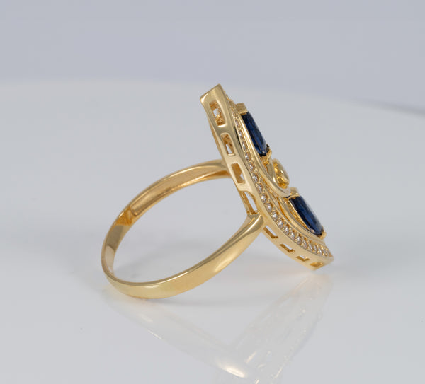 Anillo lanzadera de oro 18k 750