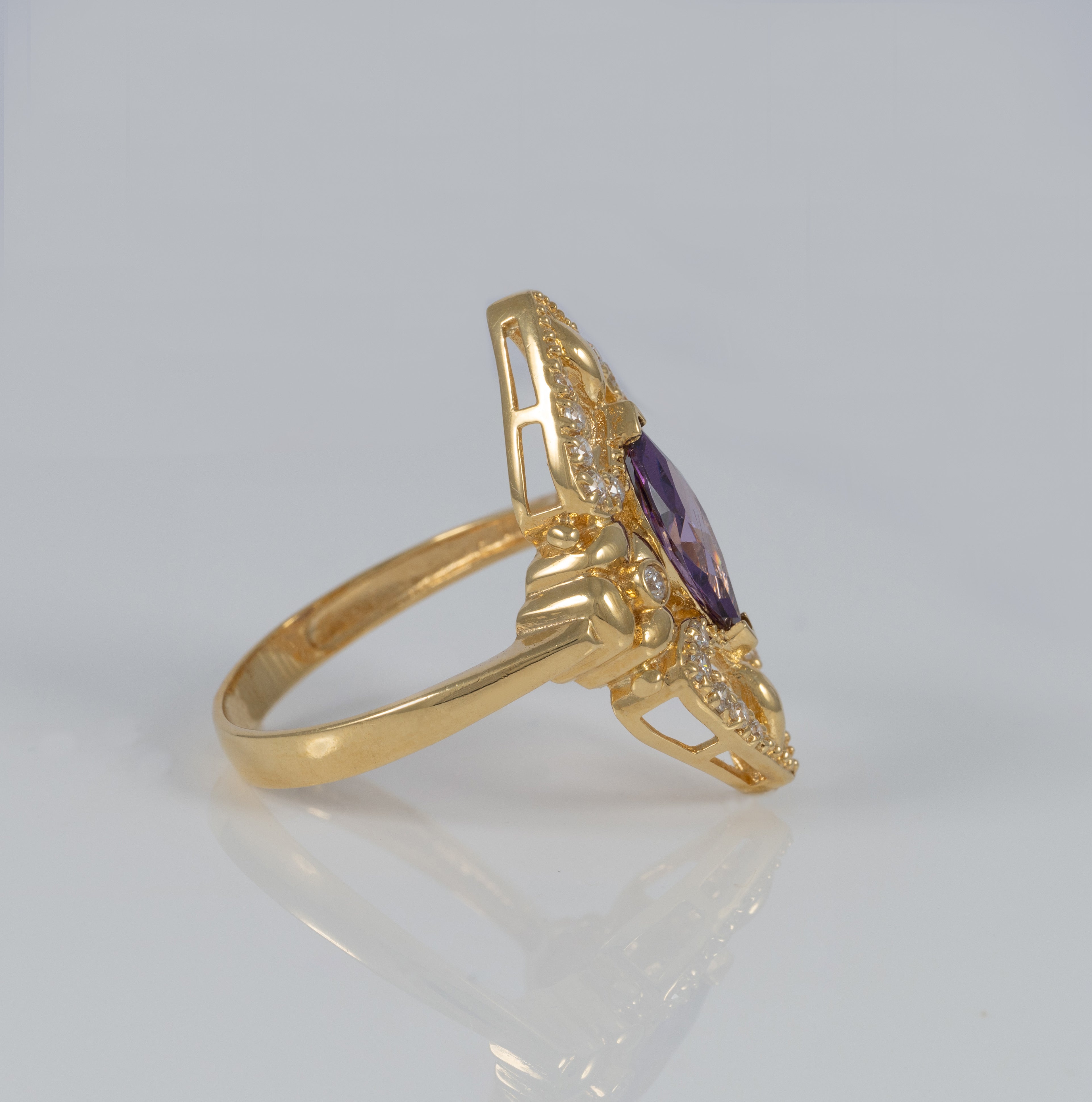 Anillo lanzadera de oro 18k 750