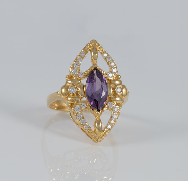 Anillo lanzadera de oro 18k 750