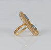 Anillo lanzadera de oro 18k 750
