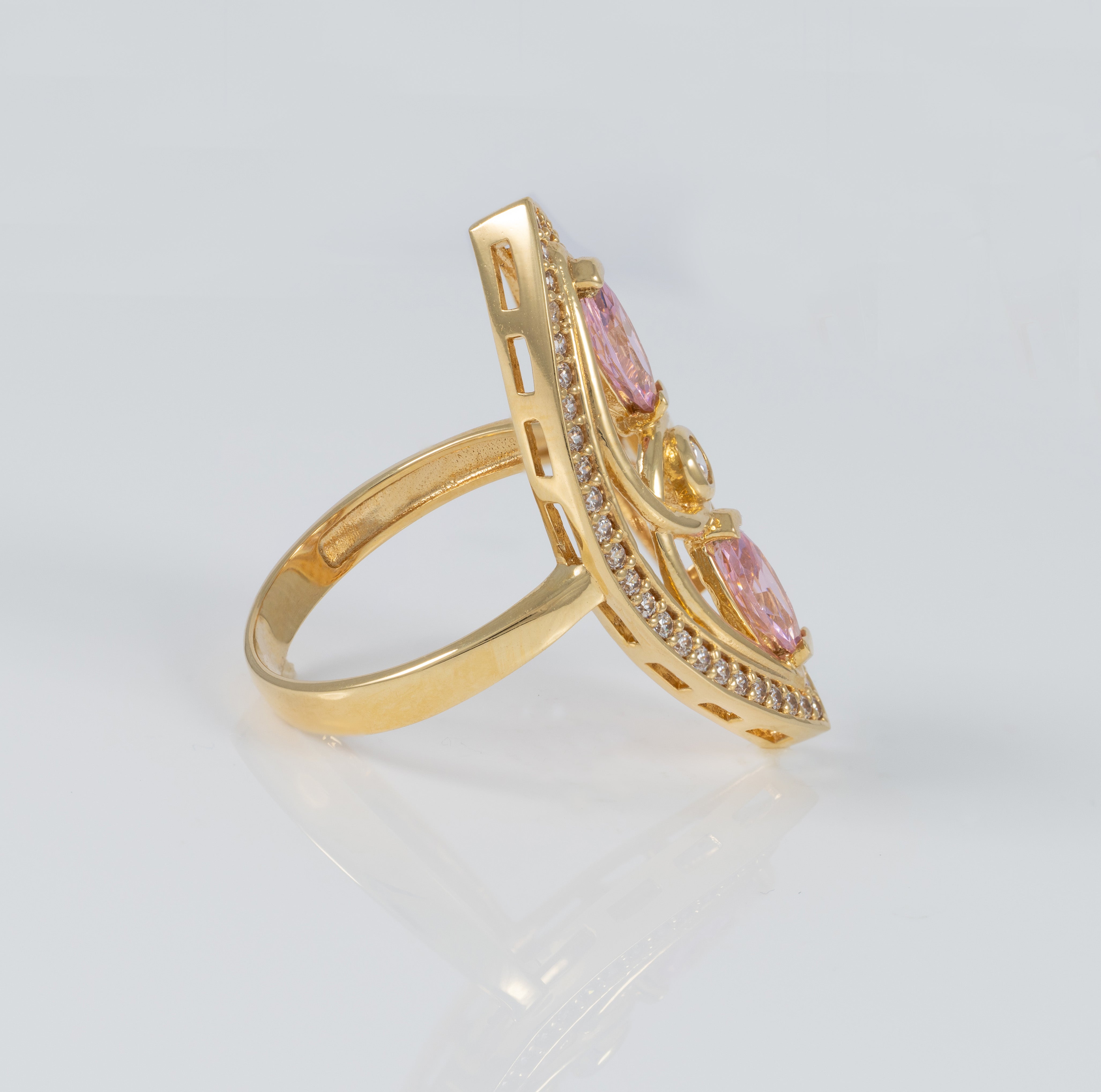 Anillo lanzadera de oro 18k 750