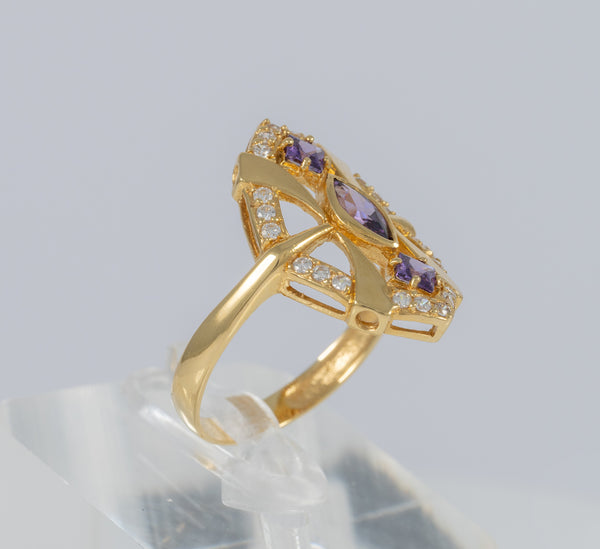 Anillo lanzadera de oro 18k 750