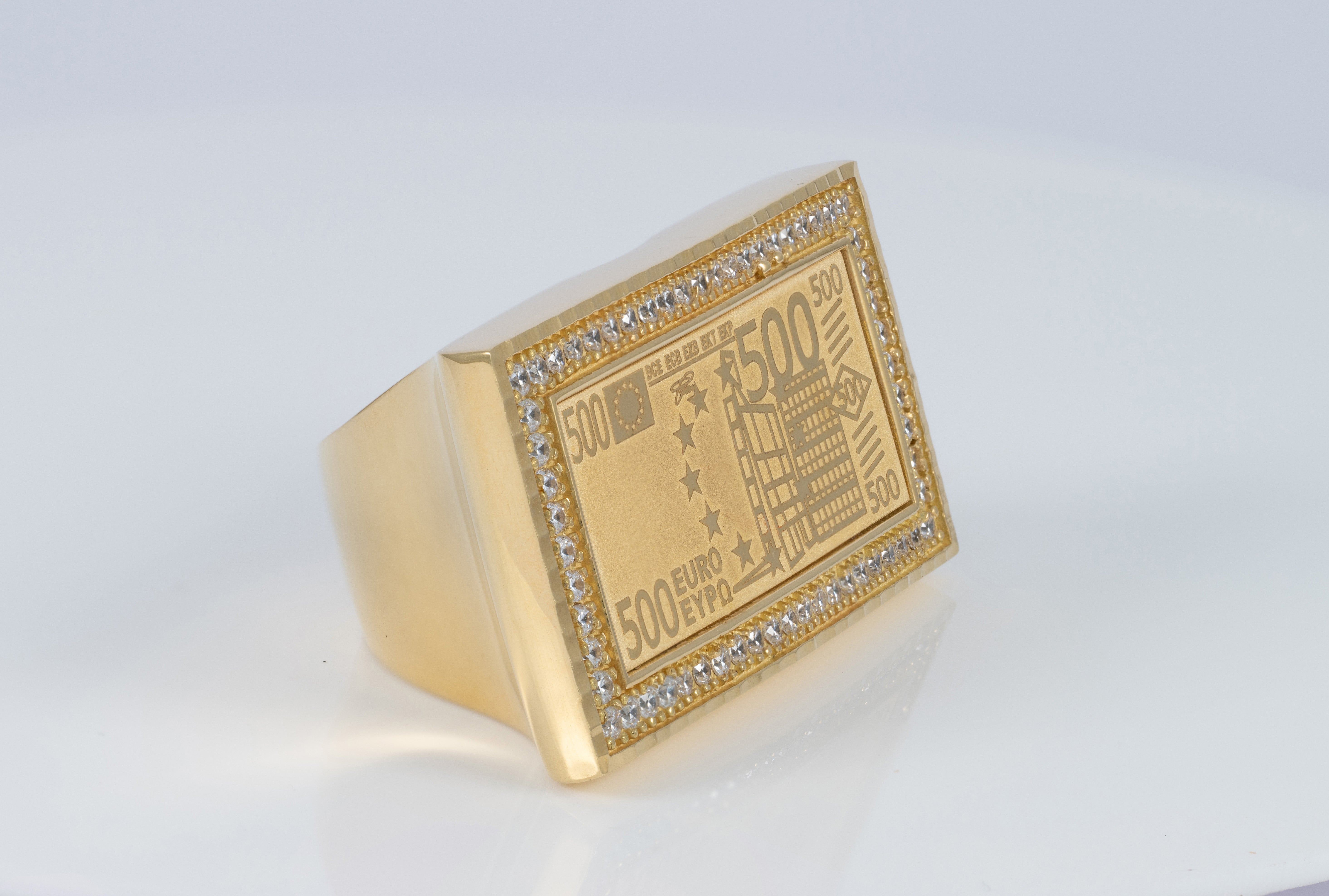 Anillo billete 500 de oro 18k 750