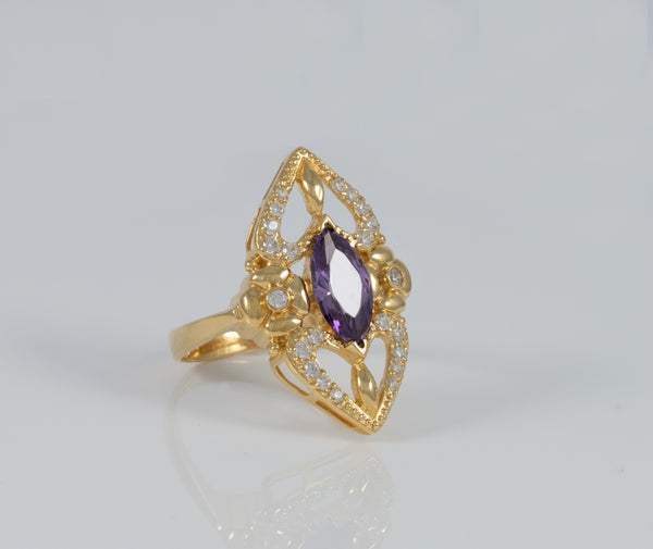 Anillo lanzadera de oro 18k 750