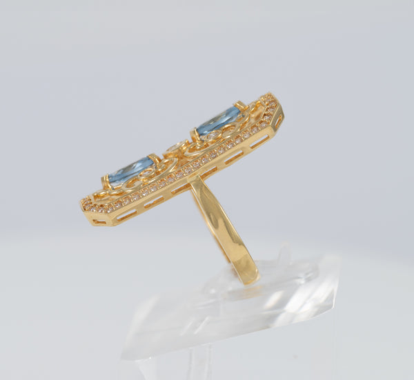 Anillo lanzadera de oro 18k 750