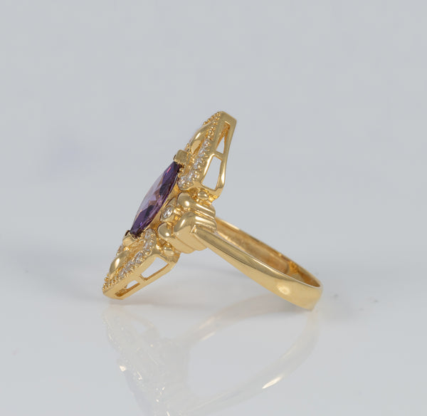 Anillo lanzadera de oro 18k 750