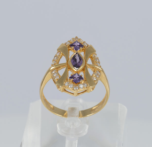 Anillo lanzadera de oro 18k 750