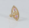 Anillo lanzadera de oro 18k 750