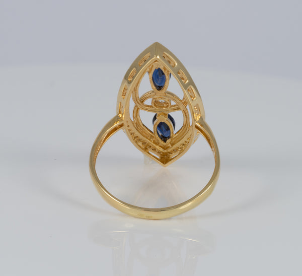 Anillo lanzadera de oro 18k 750