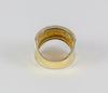 Anillo en oro amarillo y blanco 18k con brillantes