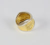 Anillo en oro amarillo y blanco 18k con brillantes