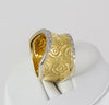 Anillo en oro amarillo y blanco 18k con brillantes