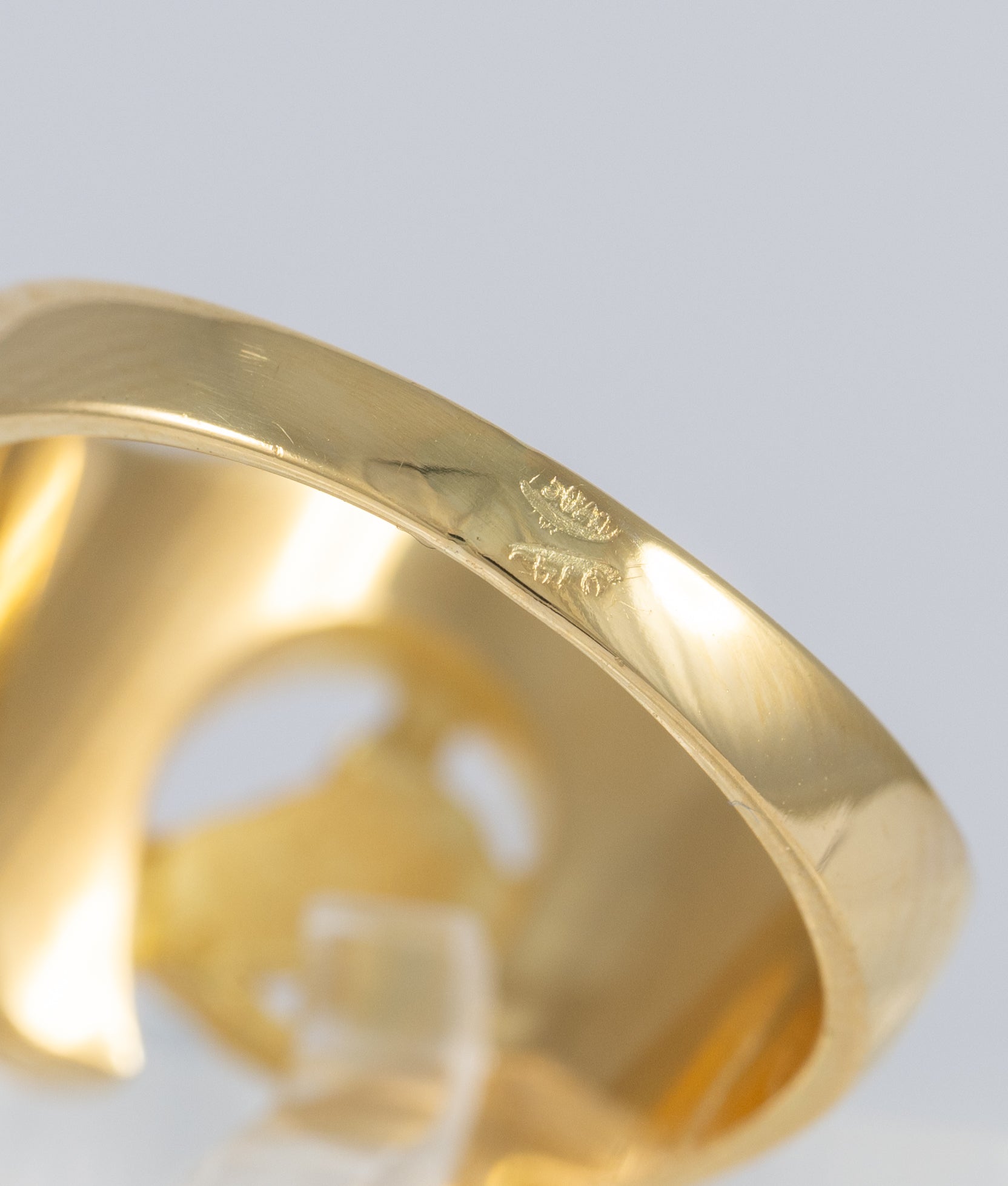 Anillo herradura caballo de oro 18k 750