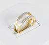Anillo Infinity en oro amarillo 18k con diamantes zafiros rubíes y esmeraldas