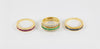 Anillo Infinity en oro amarillo 18k con diamantes zafiros rubíes y esmeraldas