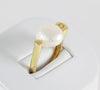 Anillo en oro amarillo 18k y perla