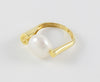Anillo en oro amarillo 18k y perla