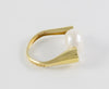 Anillo en oro amarillo 18k y perla