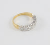 Anillo en oro blanco y amarillo 18k con brillantes