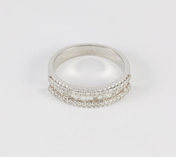 Anillo en oro blanco 18k con brillantes 1 ct