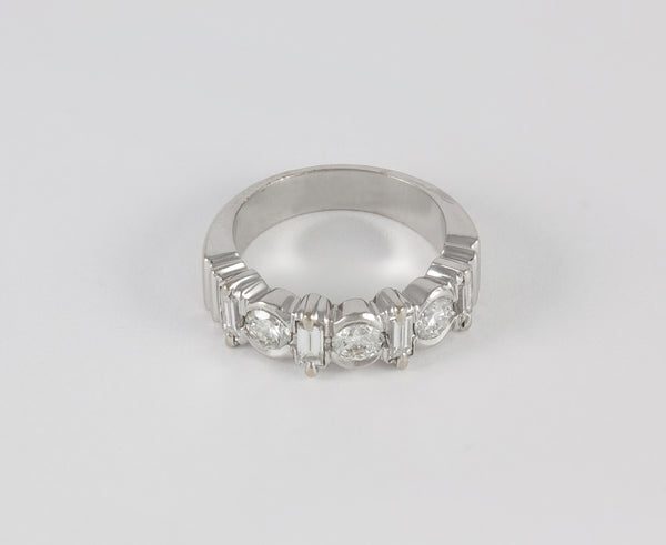 Anillo en oro blanco 18k y brillantes 1.05 ct
