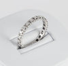 Anillo antiguo en oro blanco 18k con brillantes