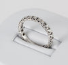 Anillo antiguo en oro blanco 18k con brillantes