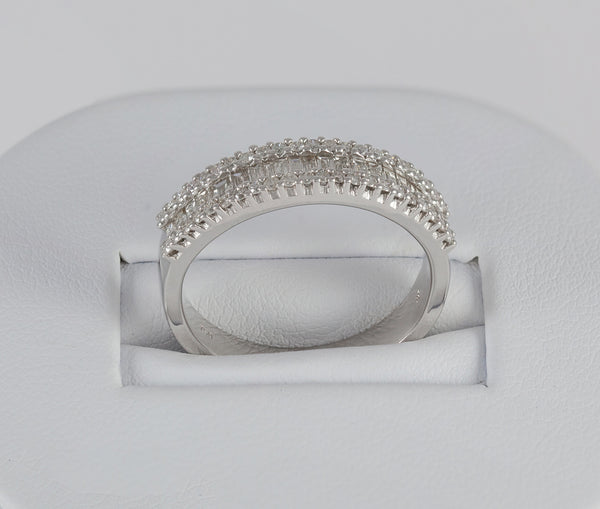 Anillo en oro blanco 18k con brillantes 1 ct