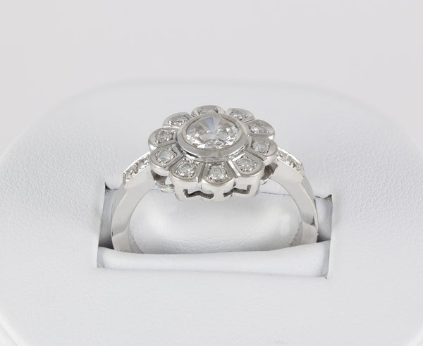 Anillo en oro blanco 18k con brillantes 1.20 ct