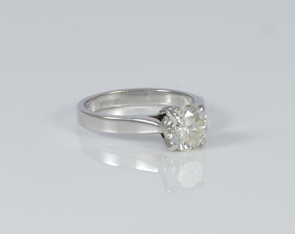 Anillo en oro blanco 18k con diamante 1.26 ct