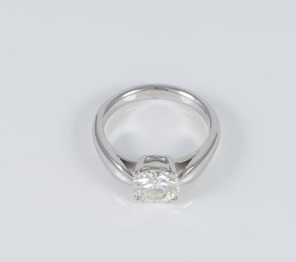 Anillo en oro blanco 18k con diamante 1.40 ct