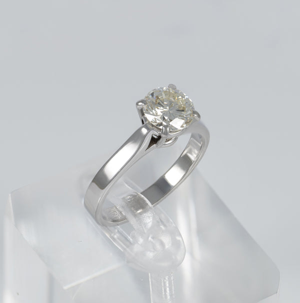 Anillo en oro blanco 18k con diamante 1.26 ct