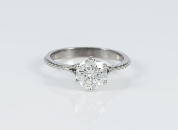 Anillo en oro blanco 18k con diamante 1.41 ct