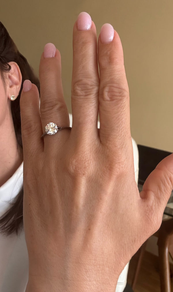 Anillo en oro blanco 18k con diamante 1.41 ct