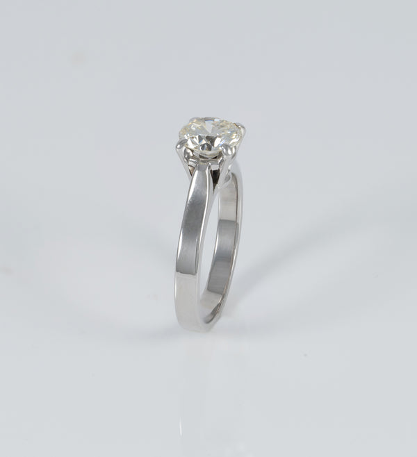 Anillo en oro blanco 18k con diamante 1.26 ct