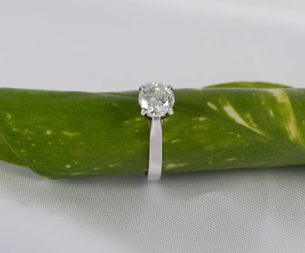 Anillo en oro blanco 18k con diamante 1.26 ct