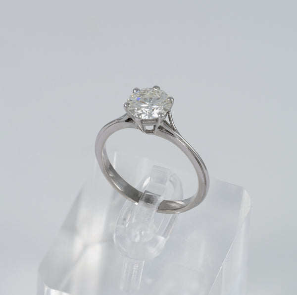 Anillo en oro blanco 18k con diamante 1.41 ct