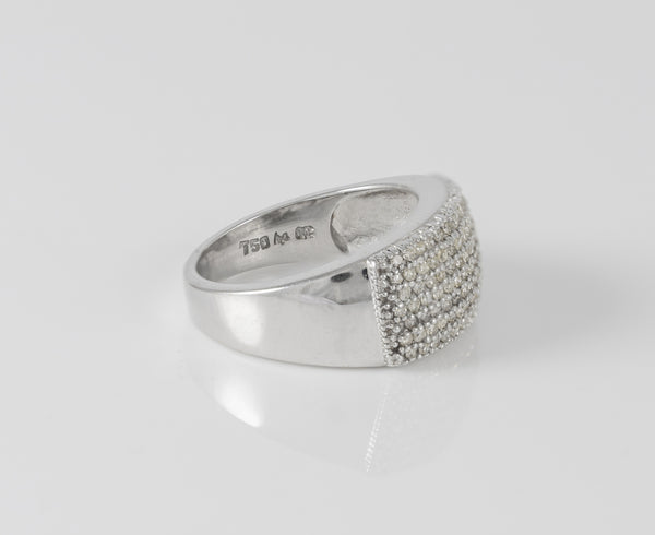 Anillo en oro blanco 18k con brillantes