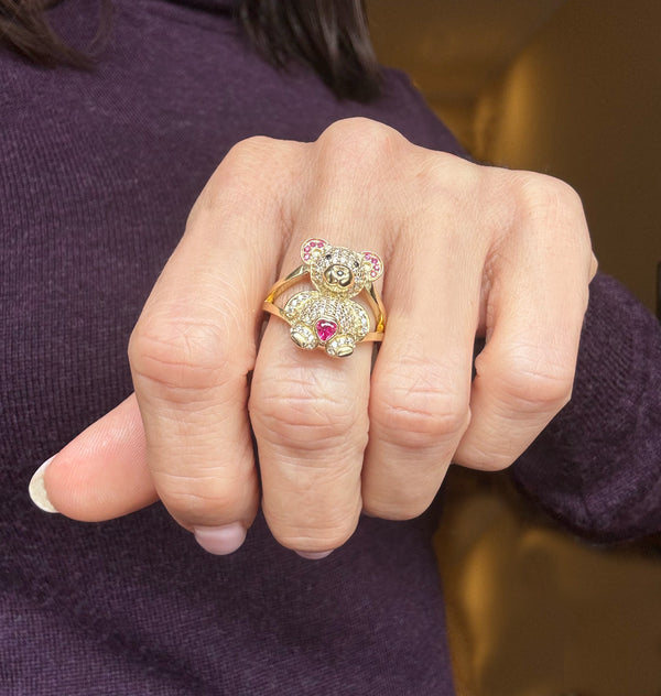 Anillo Oso en oro 18k 750