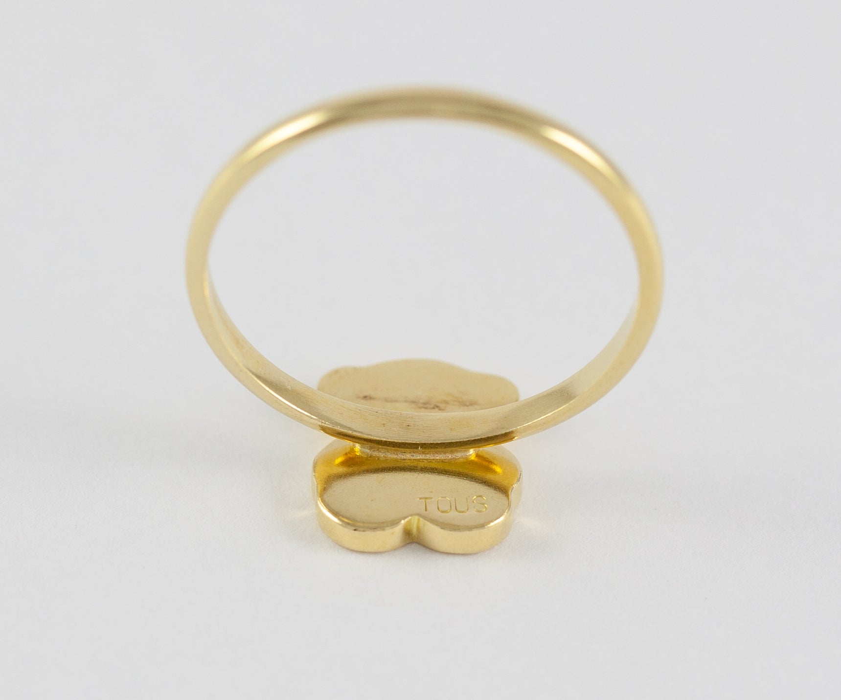 Anillo Tous en oro amarillo 18k y esmalte verde