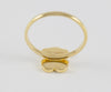Anillo Tous en oro amarillo 18k y esmalte verde
