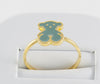 Anillo Tous en oro amarillo 18k y esmalte verde