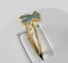 Anillo Tous en oro amarillo 18k y esmalte verde